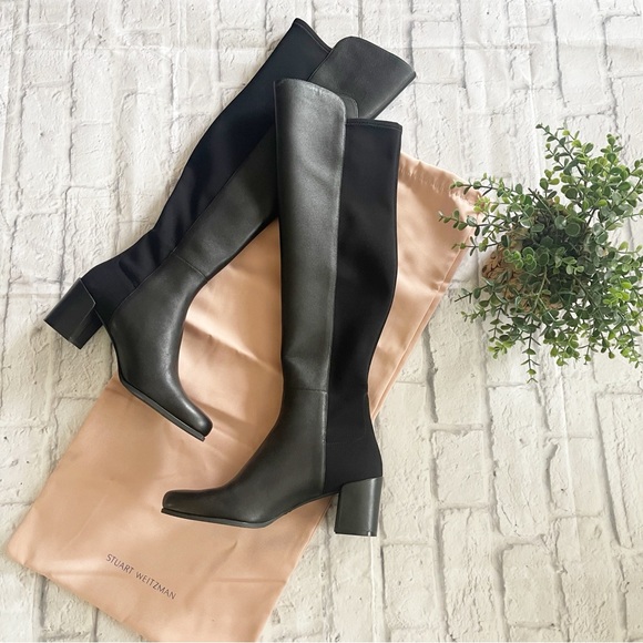 Stuart Weitzman BRAND NEW IN BOX City Block Boot - leather, size 10 40.5 boots - Picture 1 of 11